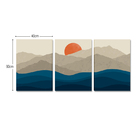 Conjunto 3 Quadros Decorativos Tela Em Lona Paisagem Montanha