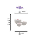 Conjunto 3 Refratários De Porcelana Com Tampa New Bone