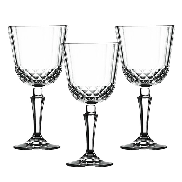 Conjunto 3 Taças Vidro Pasabahce Diony Vinho Branco 230ml