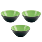 Conjunto 3 Tigela Bowl 20cm Saladeira Redonda Acrílico Kiwi