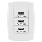 Conjunto 3 Tomada Usb - Ilumi Lev - 87023