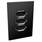 Conjunto 3 Tomadas 10a - Jnx Legacy - Preto Fosco E Cromado L