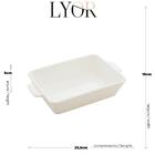 Conjunto 3 Travessas De Porcelana Branca Com Alça Refratários