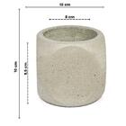 Conjunto 3 Vasos De Concreto Artesanal Dado 10cm Cinza