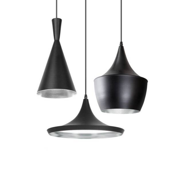 Conjunto 3 X Luminárias Pendentes Tom Dixon - Kit Trio - Pret