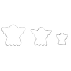 Conjunto 3pcs Cortador Biscoito Anjo Glace