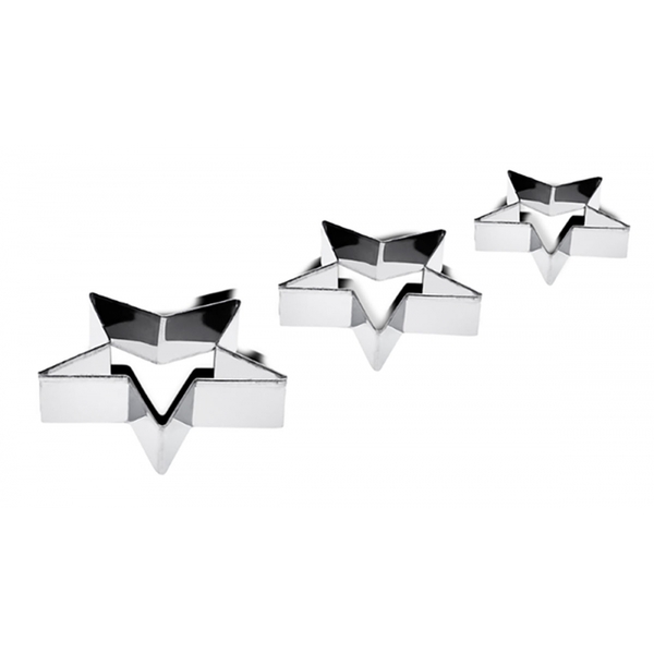 Conjunto 3pcs Cortador Biscoito Estrela Glace
