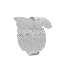 Conjunto 4 Anéis Para Guardanapo De Ferro Folhagem Prateado