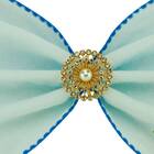 Conjunto 4 Anéis Porta Guardanapos Zinco Botao Dourado Rojemac