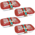 Conjunto 4 Assadeiras De Vidro Retangulares 3,7l Marinex Lasa