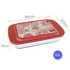 Conjunto 4 Assadeiras De Vidro Retangulares 3,7l Marinex Lasa