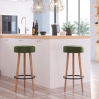 Conjunto 4 Bancos Alto Com Apoio Vintage Flye Verde