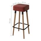 Conjunto 4 Bancos Alto Vintage Pés Palito Raven Telha