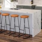 Conjunto 4 Bancos Vintage Leonard Madeira