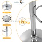 Conjunto 4 Banqueta Altas Encosto Estofado Para Cozinha Balcã