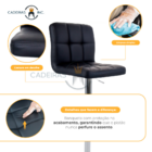 Conjunto 4 Banqueta Altas Encosto Estofado Para Cozinha Balcã