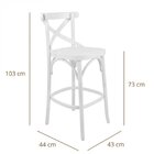 Conjunto 4 Banqueta X Texas Madeira Tauarí Maciça Laqueado  B