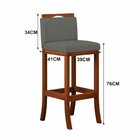 Conjunto 4 Banquetas Alta Em Madeira Maciça Londres Ccs Inter