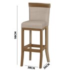 Conjunto 4 Banquetas Alta Em Madeira Maciça Paris Ccs Interio