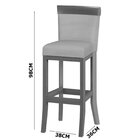 Conjunto 4 Banquetas Alta Em Madeira Maciça Paris Ccs Pinhão