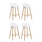 Conjunto 4 Banquetas Clarice  Branco