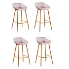 Conjunto 4 Banquetas Clarice  Camurça