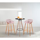 Conjunto 4 Banquetas Clarice  Camurça