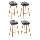 Conjunto 4 Banquetas Clarice  Preto