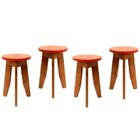 Conjunto 4 Banquetas Colorido Suze Colorido