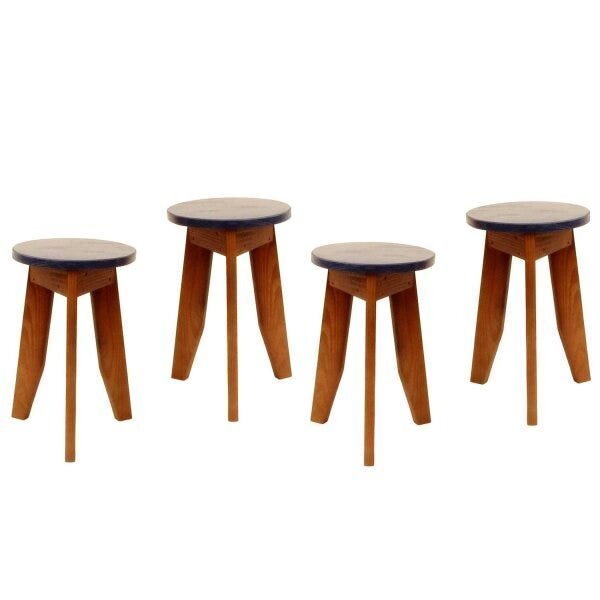 Conjunto 4 Banquetas Colorido Suze Colorido