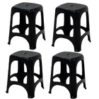 Conjunto 4 Banquetas De Plástico Polipropileno Para Bar Niter