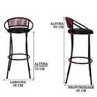 Conjunto 4 Banquetas Em Fio De Fibra Artesanal Para Bar, Balc