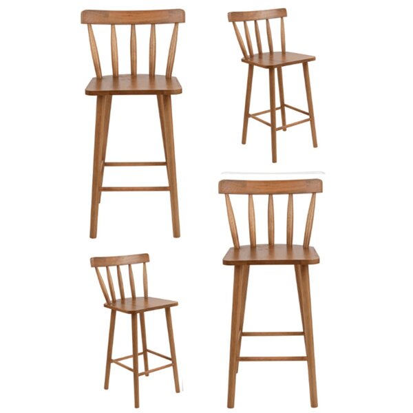 Conjunto 4 Banquetas Madeira Eucalipto Maciça Torneada Verniz