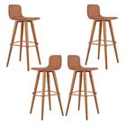 Conjunto 4 Banquetas Para Balcão De Cozinha Linea Terracota A