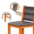 Conjunto 4 Banquetas Para Balcão Madeira Maciça Assento Estof