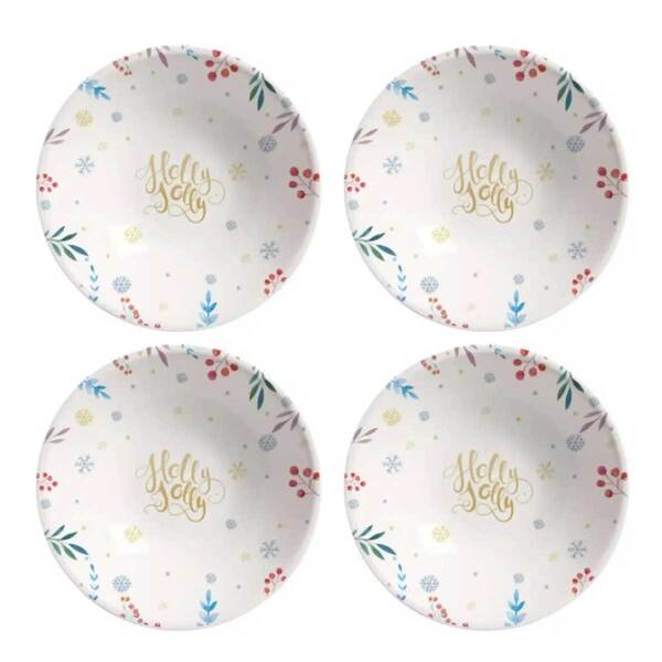 Conjunto 4 Bowl 300ml Holly Jolly - Natal