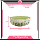 Conjunto 4 Bowl Tigela Cerâmica 623ml Siena Folhas