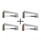 Conjunto 4 Cabideiros De Parede Madeira Mdp Nicho