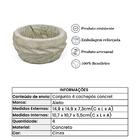 Conjunto 4 Cachepôs Concreto Artesanal Terrário 7,3cm Cinza