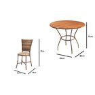 Conjunto 4 Cadeiras 1 Mesa Madeira Green Art & Luxo Carvalho