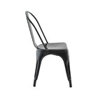 Conjunto 4 Cadeiras Aço Iron Industrial Preto