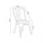 Conjunto 4 Cadeiras Aço Iron Industrial  Preto