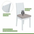 Conjunto 4 Cadeiras Athenas Móveis Lopas Branco/linho Rustico