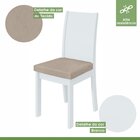 Conjunto 4 Cadeiras Athenas Móveis Lopas Branco/veludo Natura