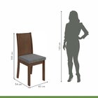 Conjunto 4 Cadeiras Athenas Móveis Lopas Imbuia Clean/linho C