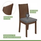 Conjunto 4 Cadeiras Athenas Móveis Lopas Imbuia Clean/linho C