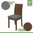 Conjunto 4 Cadeiras Athenas Móveis Lopas Imbuia Clean/linho C