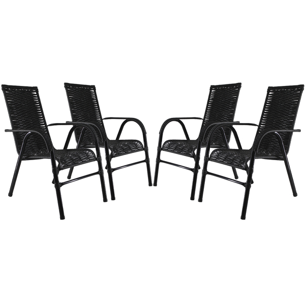 Conjunto 4 Cadeiras Bela, Artesanal, Para Área, Varanda, Edíc