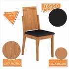 Conjunto 4 Cadeiras Berna Cinamomo/suede Preto - Móveis Arapo