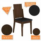 Conjunto 4 Cadeiras Berna Imbuia/suede Preto - Móveis Arapong